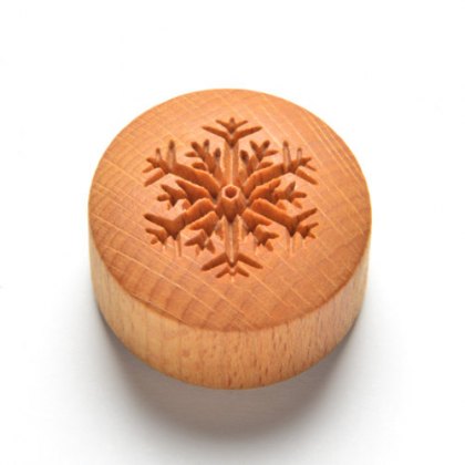 Curve Top Round Snowflake MKM Stamp Curve Top Round Snowflake MKM Stamp