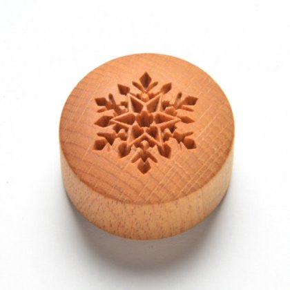 Curve Top Round Snowflake MKM Stamp Curve Top Round Snowflake MKM Stamp