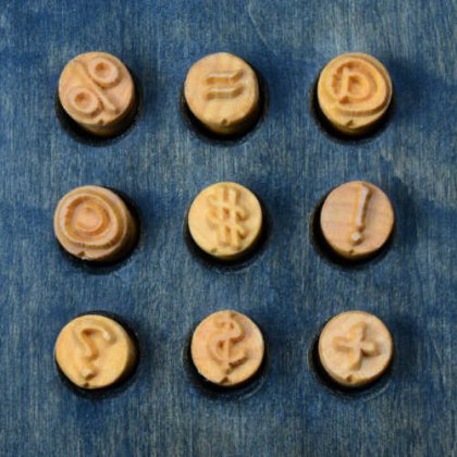 MKM Small Debossed Prints Charming Punctuation Fonts MKM Small Debossed Prints Charming Punctuation Fonts