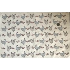Chickens Underglaze Transfer Sheet - Black-Red-Blue Chickens Underglaze Transfer Sheet - Black-Red-Blue